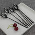 Black Stainless Steel Iced Tea Spoon, Long Handle Stirring Spoon, Set of 8...