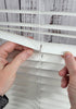 BlindDIY™ Clear Mini Blind Slat Repair Kit-Clear Blind Repair Tabs with String Holes- Clear Blind Fixers-Horizontal Blinds Replacement Slats...