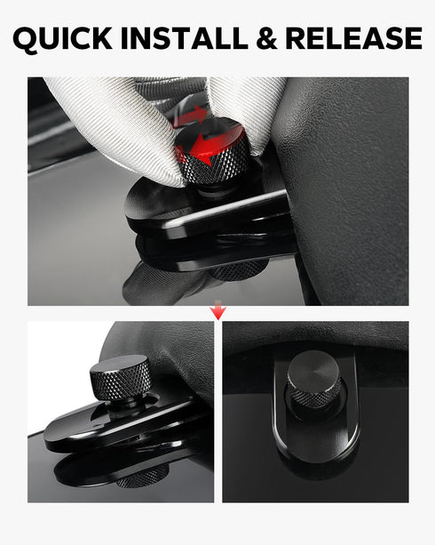 Amazicha Black Aluminum Fender Rear Seat Bolt Nut Tab Mount Knob Cover 1/4"-20 Thread Seat Screws Kit Compatible for Harley Davidson Touring Softa...