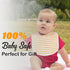REBE & CO 6 Pack Waterproof Cotton Baby Bibs for Girls Boys for Drooling Eating with Snaps, Teething Bibs, Feeding Bibs, Newborn Baby Shower (Gira...