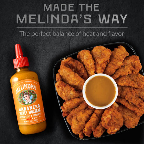 Melinda’s Habanero Honey Mustard - Gourmet Hot Honey Mustard Sauce - Habanero Hot Sauce with Fresh Ingredients, Habanero Peppers, Colombian Honey ...