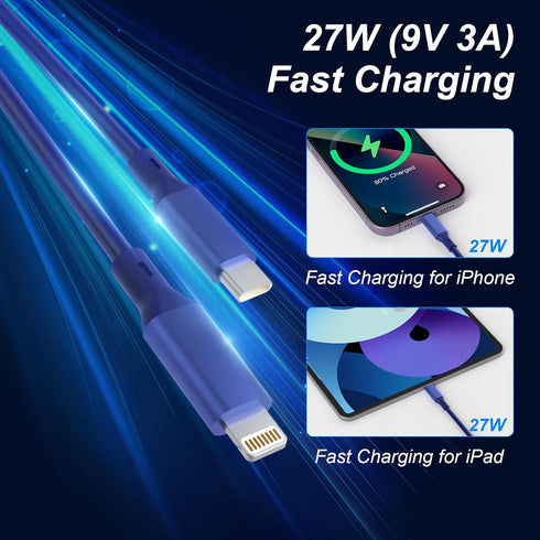Coiled USB-C to Lightning Charging Cable for CarPlay - Apple MFi Certified, Fast Charging, Sync Data, for iPhone 14 13 12 11 X XS Pro, Pro Max, Pl...