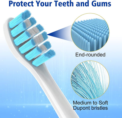 Replacement Toothbrush Heads for Philips Sonicare - Medium Soft, 8 Pack...
