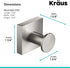 Kraus Ventus Bathroom Robe and Towel Hook, Brushed Nickel Finish, KEA-17701BN...