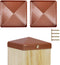 4x4 Post Caps, Fence Post Caps for True/Actual 4" x 4" Wood Posts, Metal Deck Post Caps Galvanized Steel Post Caps Keep Wooden Post from Cracking ...