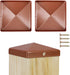 4x4 Post Caps, Fence Post Caps for True/Actual 4" x 4" Wood Posts, Metal Deck Post Caps Galvanized Steel Post Caps Keep Wooden Post from Cracking ...
