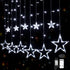 Star Curtain Lights for Bedroom - Plug-in 9ft 138 LED Fairy Twinkle Lights with 12 Star Drops, Connectable Window Lights with Remote 8 Lighting Mo...