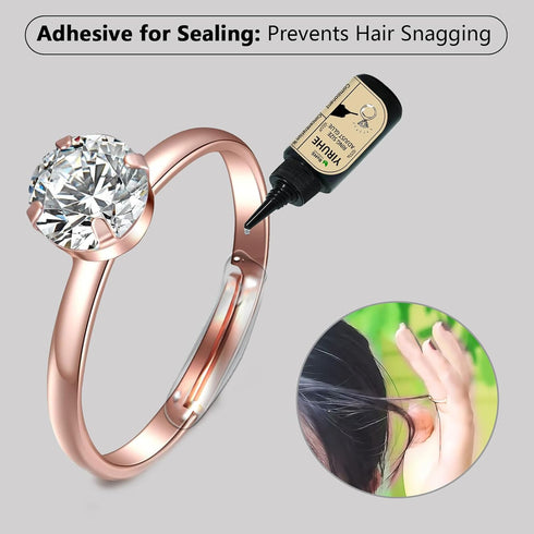 Eco-Friendly Innovative Ring Size Adjuster Adhesive with UV Light- Adjusts Any Ring Size, Easy Application & Removal, Ring Size Adjuster for Loose...