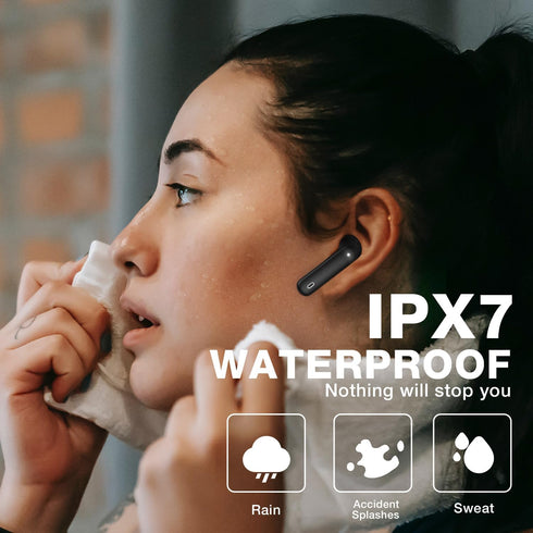 A40 Pro Wireless Earbuds, 50Hrs Playtime Bluetooth Earbuds Built in Noise Cancellation Mic with Charging Case, Headphones Stereo Sound, IPX7 Water...