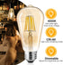 Brightown Led Edison Bulbs - 4 Packs E26 Dimmable 60 Watt Equivalent 6W LED Bulbs, 2700K Amber Bulbs Vintage Warm White Light Bulbs, 470 Lumens...