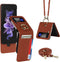 LBYZCASE Case for Galaxy Z Flip 3 5G,Samsung Z Flip 3(2021) Leather Wallet Case,Adjustable Crossbody Lanyard Durable Card Slots Ultra Slim Luxury ...