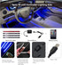 Led Interior Car Lights, Controller Led Lights for Cars, Multicolor Music Underglow Lighting Kits with Wireless Control and Sound Active Function,...