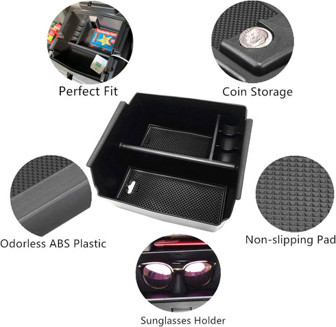 JOJOMARK Compatible with Jeep Wrangler JK and JKU Accessories 2011-2018 Center Console Tray Organizer(Console tray)...