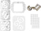 5 pcs Free Motion Quilting Template Rulers 4pcs Quilting Ruler 3mm with Quilting Frame for Domestic Sewing Machine with Low Shank Ruler add 48pcs ...