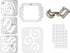 5 pcs Free Motion Quilting Template Rulers 4pcs Quilting Ruler 3mm with Quilting Frame for Domestic Sewing Machine with Low Shank Ruler add 48pcs ...