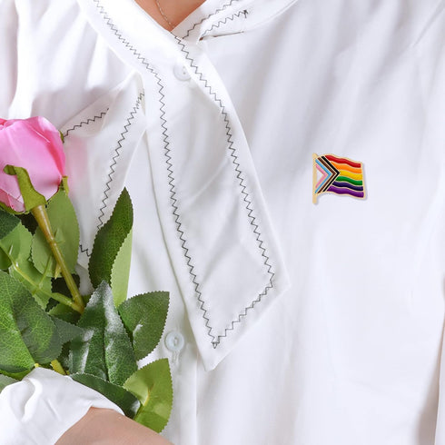 24 Pieces Gay Pride Pins Rainbow Flag LGBTQ Enamel Lapel Pin Brooches Decoration for Lesbian Transgender Gay Activities Clothes Bag Decor Birthday...