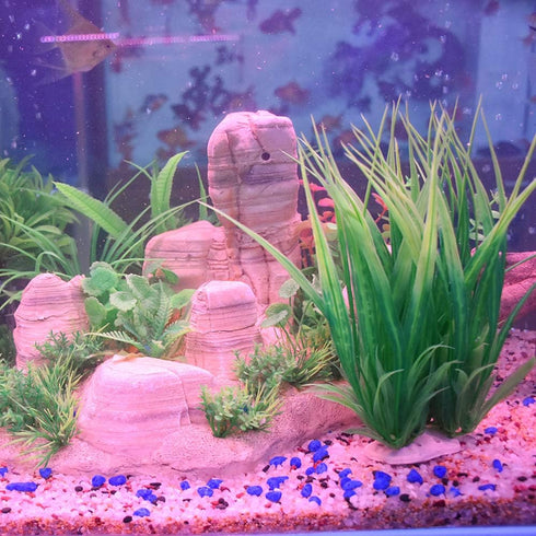 Artificial Fish Tank Plants, Plastic Aquarium Plants, 2 Pack, 9 inches High, Realistic & Non-Toxic & Safe for All Fishes (9 inches, Green)...