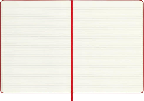 Moleskine Classic Notebook, Hard Cover, XL (7.5" x 9.5") Ruled/Lined, Scarlet Red, 192 Pages...