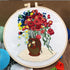 Meecaa Poppy Flower Embroidery Kit Starter Set, Hand Embroidery Set,Pattern Printed Cross Stitch Set for Beginner Adults, with Embroidery Hoop and...
