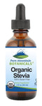 Pure Mountain Botanicals Organic Liquid Stevia Sweetener – Alcohol Free and Kosher Sweet Sugar Substitute Stevia Drops - 2oz Glass Bottle...