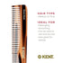 Kent 6T Fine Tooth Comb and Wide Tooth Comb Hair Combs for Women, Combs for Men Beard Comb and Mustache Comb, Barber Comb Hair Styling Grooming Co...