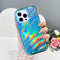 Bonoma Compatible with iPhone 15 Pro Case Bling Laser Iridescent Florescent Crystal Wave Luxury Case Camera Protector + Screen Protector Shockproo...