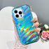 Bonoma Compatible with iPhone 15 Pro Case Bling Laser Iridescent Florescent Crystal Wave Luxury Case Camera Protector + Screen Protector Shockproo...