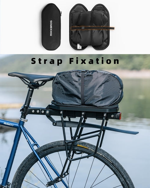 ROCKBROS Foldable Bike Bag for Rear Rack - Durable, Expandable, and Versatile - 5L Capacity...
