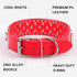 Epesiri Adjustable Wide Spiked Dog Collar, Mushroom Rivet PU Leather Cat Dog Collars, Durable Spike Studded Pet Collar for Small Medium Large Bree...