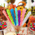 Extra Large Rock Candy Sticks: 6 Light Blue Cotton Candy Lollipop - Individually Wrapped - Espeez Rock Candy Crystal Sticks for Candy Buffet, Birt...