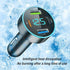 Car Charger,4-in-1 Super Fast Car Charger Adapter with Voltmeter & Blue LED,Universal PD+QC3.0+USB C Ports Car Cigarette Lighter USB Charger Compa...