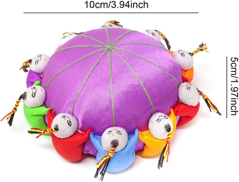 Honbay Handmade Product Chinese Traditional Style Needle Pin Cushion with 10 Kids (Purple)...