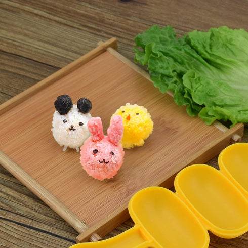 Rice Ball Mold,Rice Ball Shaker, Ball Shaped Kitchen Tools DIY Lunch, Maker Mould Food Decor for Kids, Mold With a Mini Rice Scoop?yellow?…...