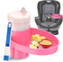 Complete Kids Travel Tray Kit - Easily Expands Cup Holder into 360° Cup & Travel Tray for Kids Car Seat, Booster, and Stroller - Toddler Road Trip...