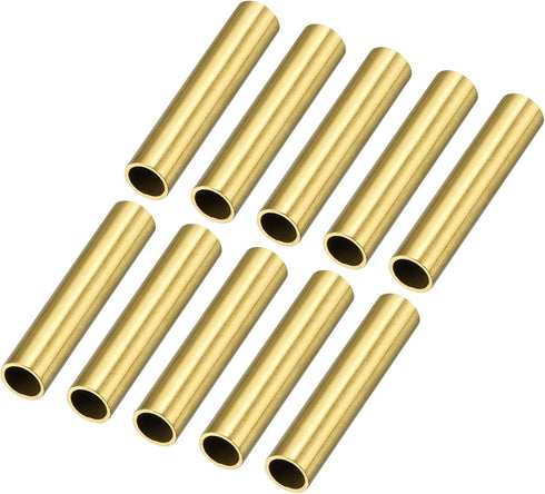Brass Tube (6mm OD x 0.5mm Wall T x 30mm L) 10Pcs, Craft Tubing - for Home Decoration, DIY Handicraft...