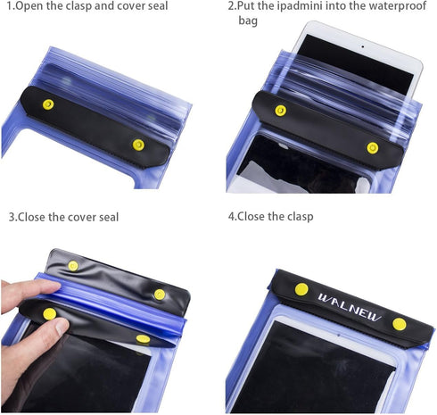WALNEW Universal Waterproof eReader Protective Case Cover for GiveAbay All-New Kindle 2022/Kindle Paperwhite/Oasis/Keyboard/Kindle Fire 7, iPad Mini...