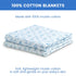 Delta Children 100% Cotton Muslin Baby Receiving Blankets for Girls and Boys – 47x47 Inches (Pack of 2), Blue Botanicals...