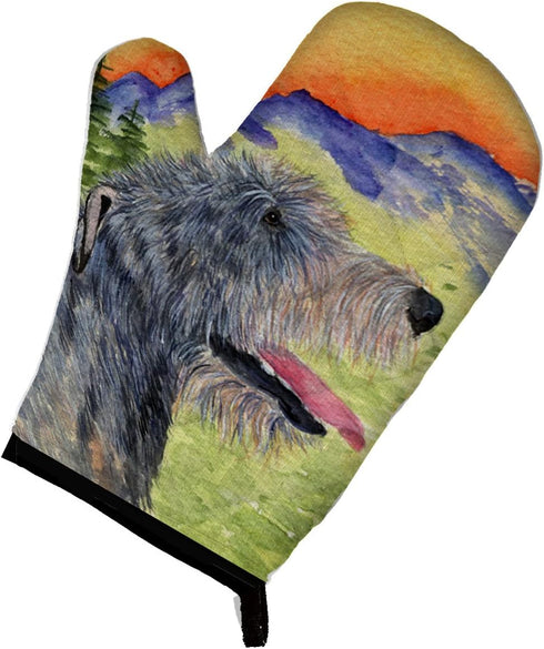 Caroline's Treasures SS8209OVMT Irish Wolfhound Oven Mitt Heat Resistant Thick Oven Mitt for Hot Pans and Oven, Kitchen Mitt Protect Hands, Cookin...