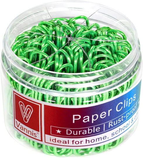 Paper Clips Assorted Sizes 400 Pieces, 2"?50mm?Large Paper Clips and 1.3" ?33mm?Paper Clips Medium Size, Sturdy Coated Paper Clips Smooth for Offi...