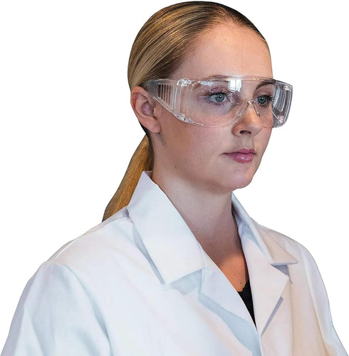 1Pc Clear Safety Glasses Anti-Fog Protective Polycarbonate Eyewear with Impact Resistant Lens Safety Goggles and Eye Protection Goggles for Constr...