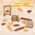 Kitchen Toy Foods Set for Kids, Pretend Play Bakery Shop Toy Shopping Cart with Accessories & Light, Educational Interactive Store Trolley Toy for...
