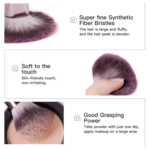 Makeup Brushes with Case, MAANGE 18 Pcs Professional Makeup Brush Set Premium Synthetic Face Kabuki Brush Kit Foundation Blush Powder Eyeshadow Br...