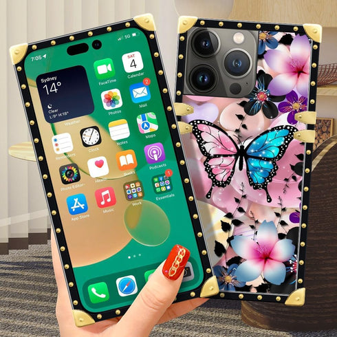 DAIZAG Case Compatible with iPhone 15 Pro Max,Estheticism Butterfly 15 Pro Max Cases for Girls,Square Protected Reinforced Corners Soft TPU Back C...