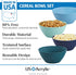 US Acrylic Unbreakable 28 oz. Plastic Stackable Cereal Bowls for Snacks & Ice Cream in Coastal Colors (Set of 8) 6-inch Reusable, BPA-Free, Made i...