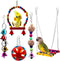 BWOGUE Bird Swing Toys with Bells Pet Parrot Cage Hammock Hanging Toy Perch for Budgie Love Birds Conures Small Parakeet Finches Cockatiels (5 Pac...