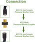 Pressure Washer Adapter Set, M22-14mm Male Fitting to M22-14mm Male Swivel, 5000PSI Pressure Washer Hose Thread Kit...