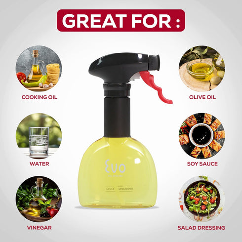 Evo Oil Sprayer Minis, Non-Aerosol for Olive, Cooking Oils, and Vinegars, 8-Ounce Capacity, 1 Each Yellow and Green...