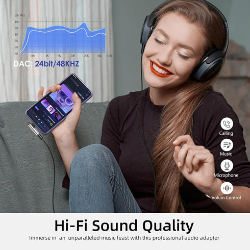 iPhone Headphone Adapter,Apple MFi Certified Lightning to 3.5 mm Headphone Jack Adapter, Headphone Adapter to iPhone,Dongle for iPhone 14/13/12/11...