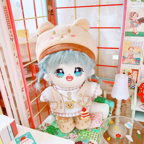 niannyyhouse Bear Suit Dress Up Hat T-Shirt Vest Pants Shoes Backpack 7.8in?20cm? Plush Doll Stuffed Figures Toys Clothes Accessories...