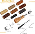 WILLBOND 12 Pcs Sewing Awl Kit Portable Leather Including Handheld Sewing Repair Awl Straight and Bent Needles and 8 Rolls Waxed Threads with Smal...